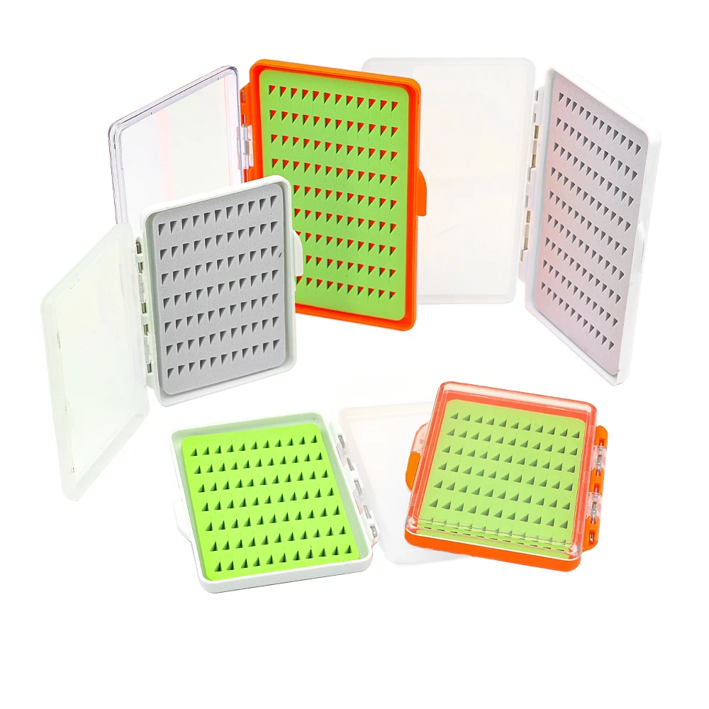 ICERIO 1PC/2PC Micro Flies and Midges Nymph Slim Fly Box with Foam Fly Fishing Lure Box Pesca Fishing Tackle Size S/M/L