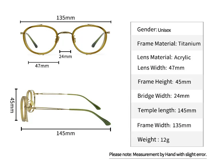 Titan Schildkröte Lesebrille Männlich Handgemachte Schmale Brillen Rahmen Anti Blaues Licht Gläser +1,0 1,5 1,75 2,0 – Detail 2