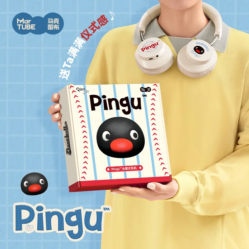 

Новая проводная беспроводная Bluetooth-гарнитура Pingu с длительным сроком службы батареи, наушники, праздничные подарки на день рождения для мальчиков и девочек