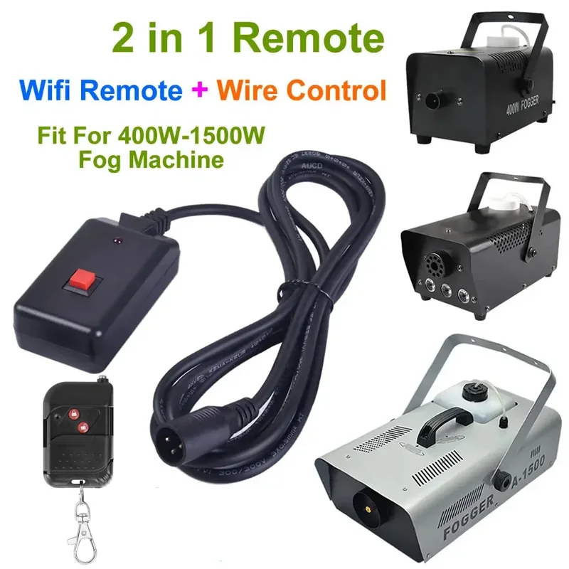 AC 90-240V 2in1 Wireless Remote Control Line Cable Control 3 Pins XLR For 2 Button Wireless Remote Receiver for Smoke Machine