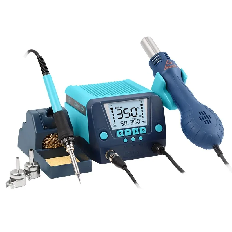 Bakon BK881 2-in-1 Soldering and Rework Hot Air Station Digital Display 560W Blower Air Gun 90W Desoldering Repair Tools