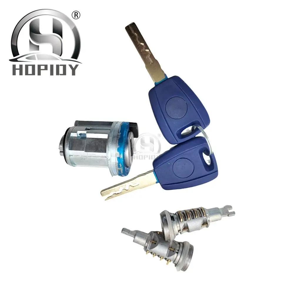 

yw2 for Fiat full car lock blue double key short ignition lock long door lock cylinder auto parts