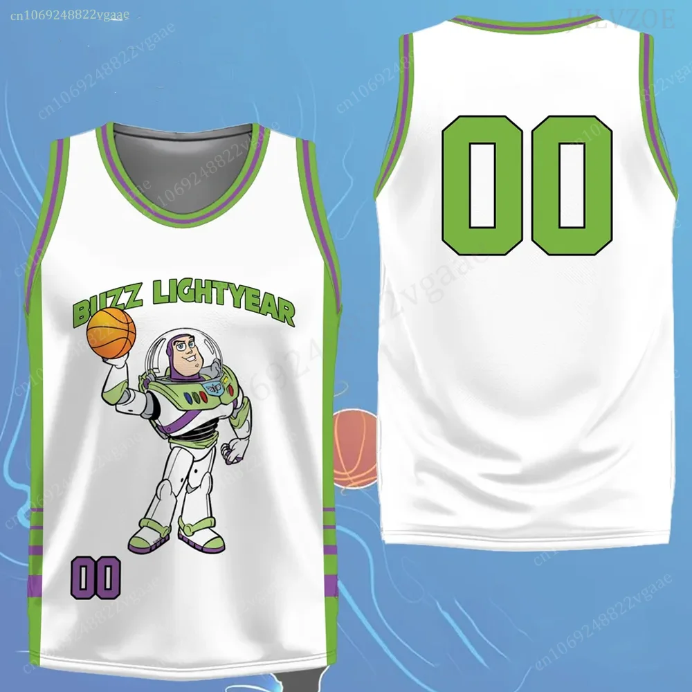 Buzz Lightyear Basketball Jersey Toy Story Tank Top Kids Men Boys Clothes Children T Shirt Sportwear Uniform Vest Costume