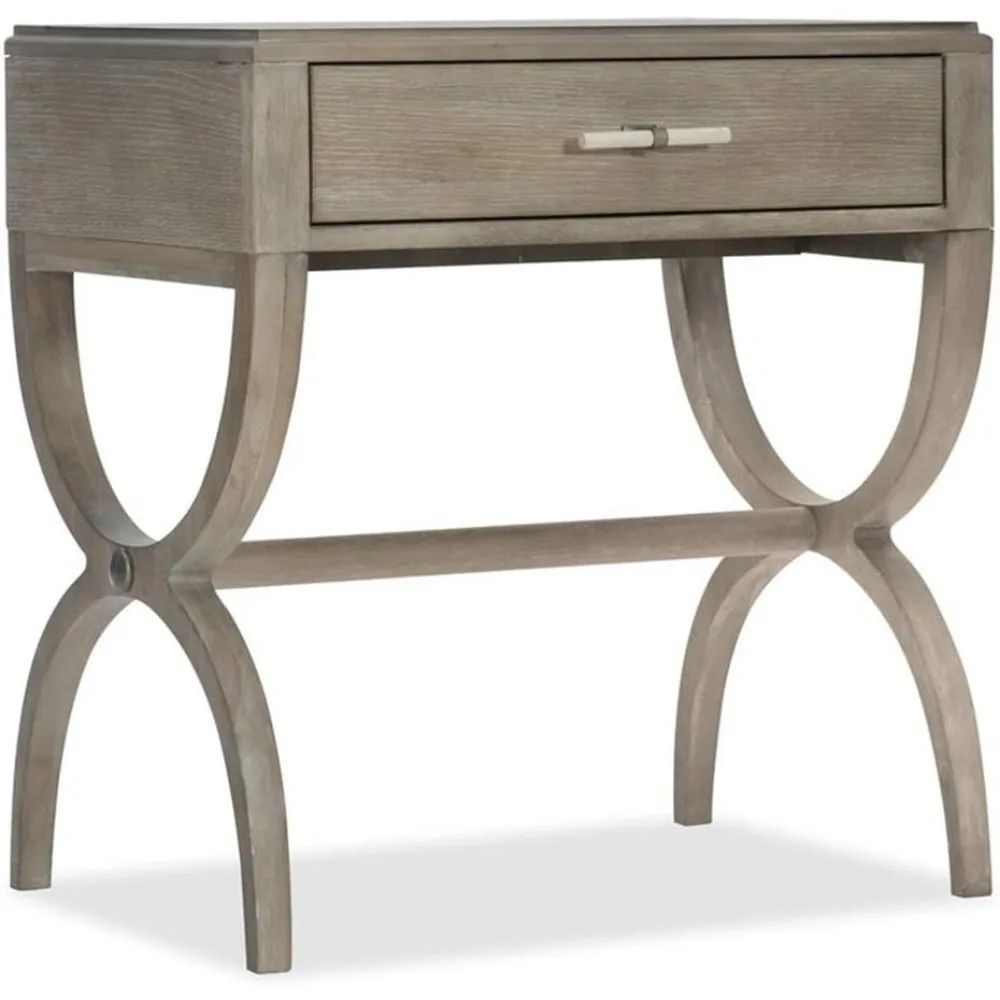 

modern wooden nightstand with greyish sandblasted surface