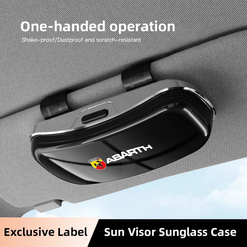 Parasol para coche, caja para gafas, Clip de almacenamiento para gafas de sol para FIAT Abarth Pulse Panda Tipo Strada 600 500X Mobi Doblo Fullback Toro