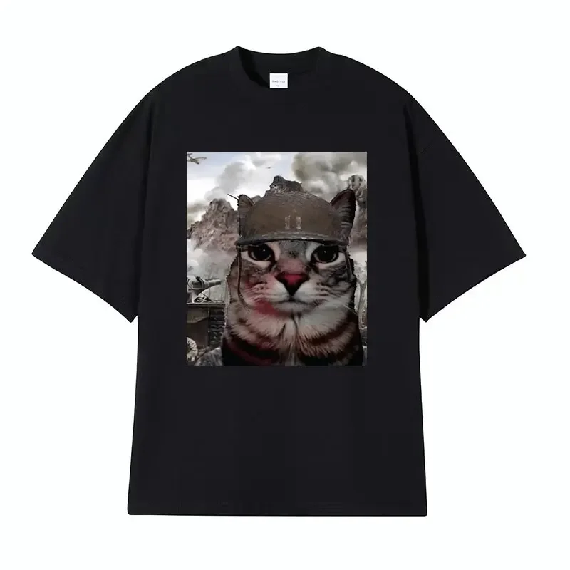 Thousand Yard Slaye Funny Cat Meme T Shirts Men Women Fashion High Quality Casual T-shirts Hip Hop 100% Cotton Cozy T-shirt Tops