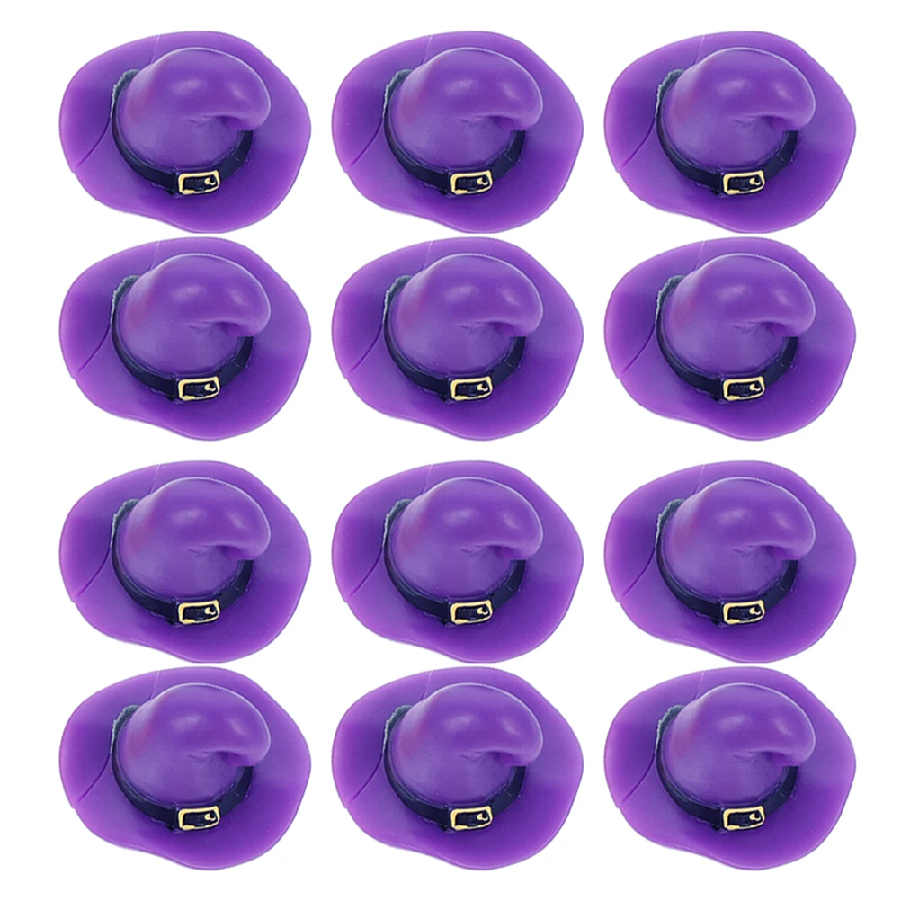 

25Pcs Miniature Resin Witch Hats Craft Halloween Tabletop Ornament Mini Halloween Decorations Cute Resin Figurines