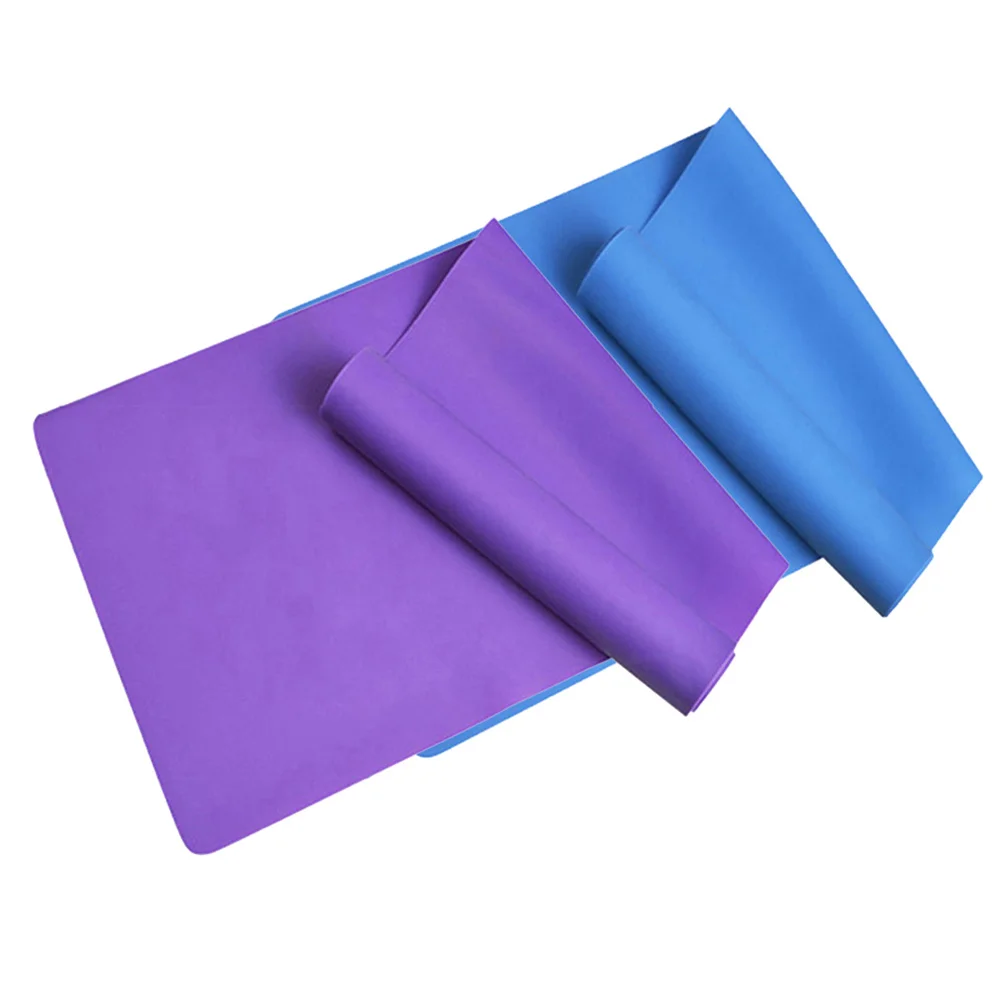 

2Pcs Yoga Resistance Bands Natural Latex Stretching Belt Home Gym Exercise Training Pull Strap Purple Blue Stretching Belt