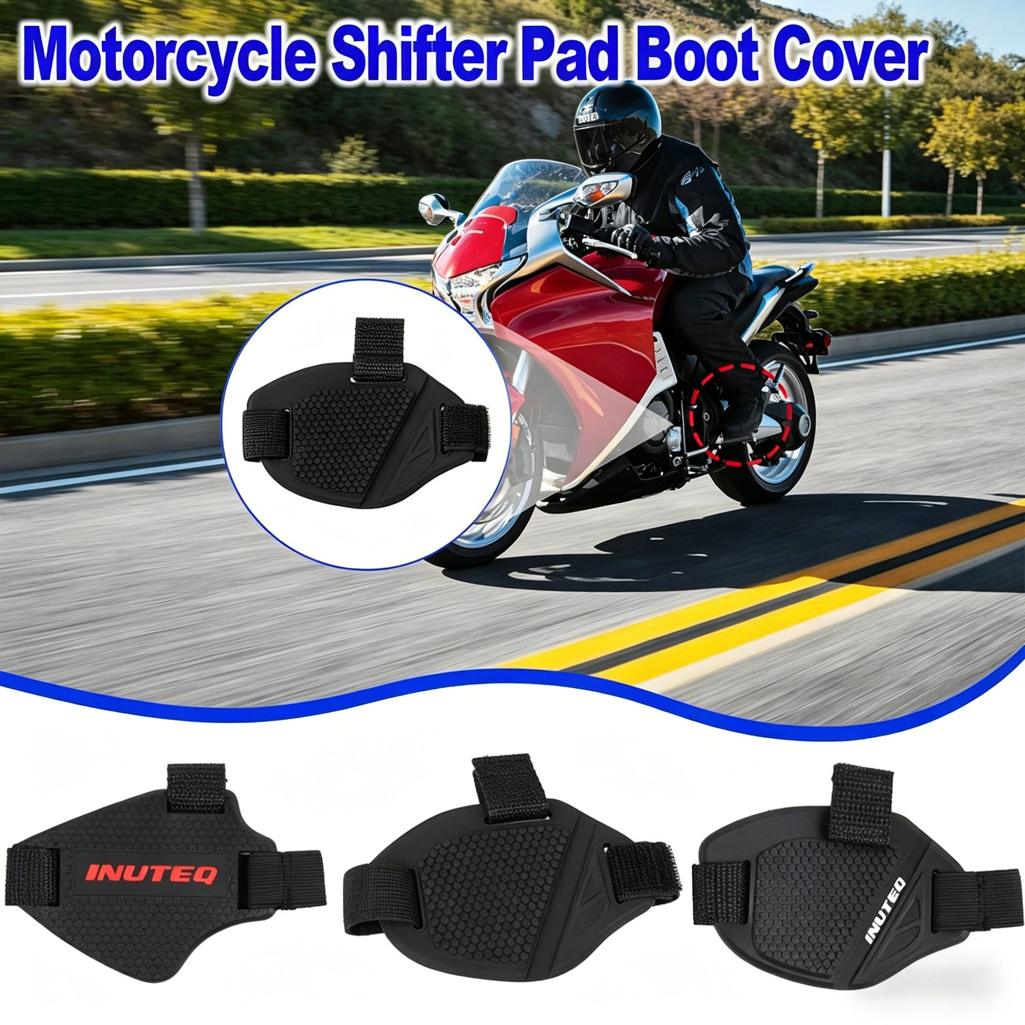 Motorcycle Gear And Accessories - Honeycomb Anti-Slip Gear Shift Shoe Protector