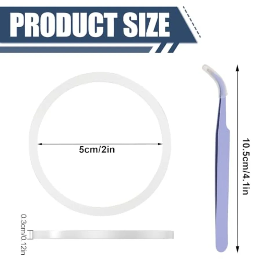 6 قطعة استبدال حشية السيليكون لزجاجات غطاء الوجه واسعة الفم 2 بوصة استبدال يا الدائري لغطاء 12 16 24 32 40 أونصة مع الملقط #2