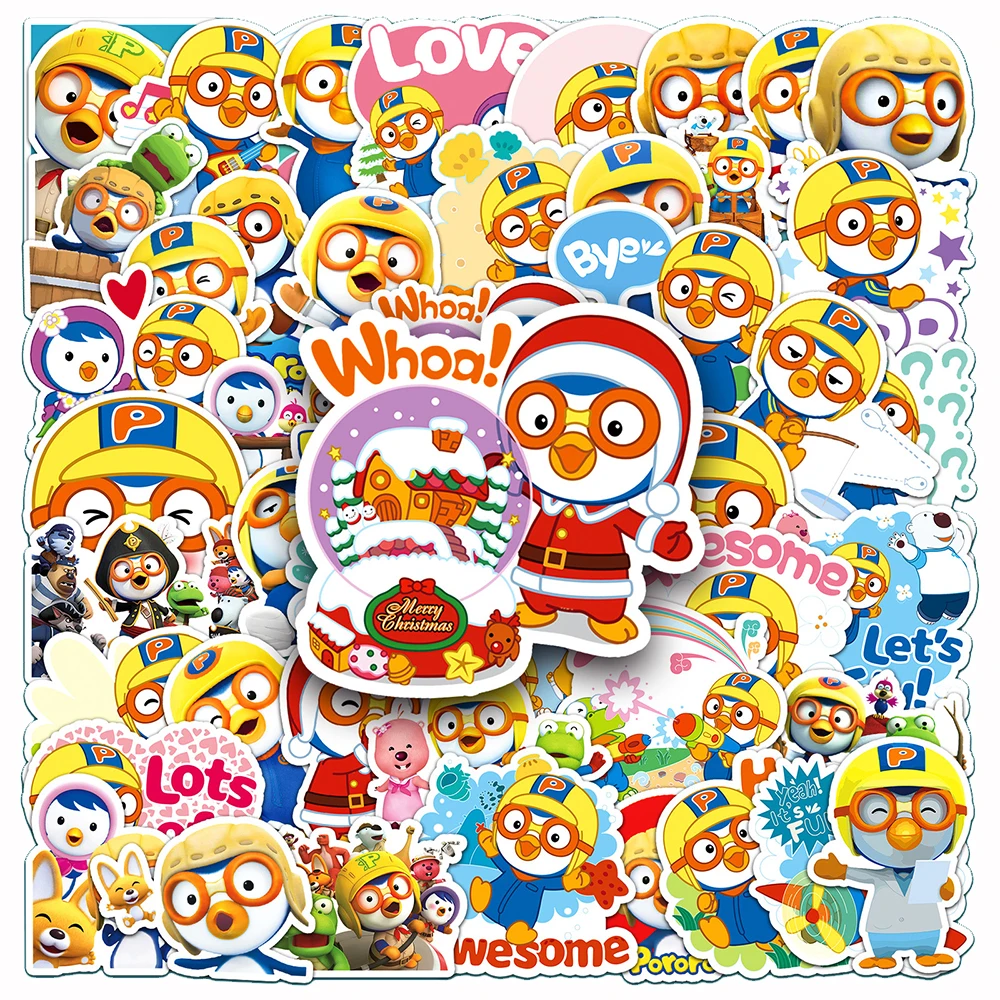 10/30/50pcs We Are Friends Pororo Stickers Kawaii Spheniscidae Cartoon Sticker Luggage Scrapbooking Phone Suitcase Animal Decals