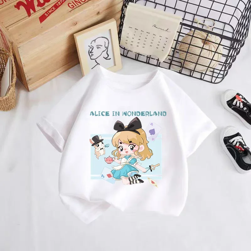 Kawaii Summer new T-shirt Girls Kids Clothing Girls Cute clothing tops Short sleeve Pants Sports Fashion Short sleeves ages 3-14