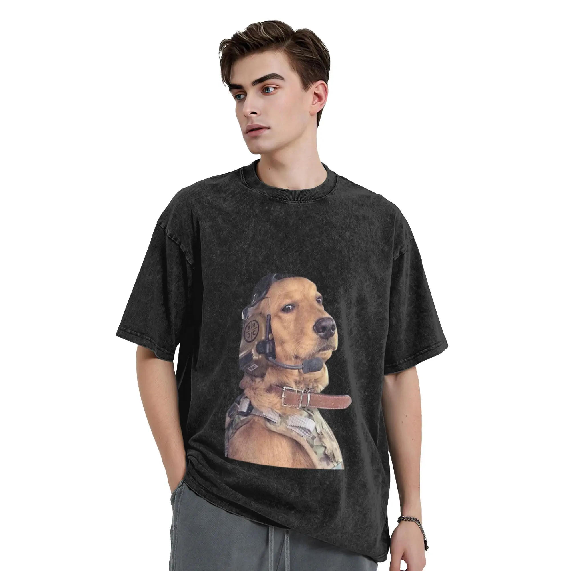 Funny Aviation Dog Pilot Meme Classic Chic A T-Shirt Oversized Short Sleeve Men's Women's Cotton Tees Tops