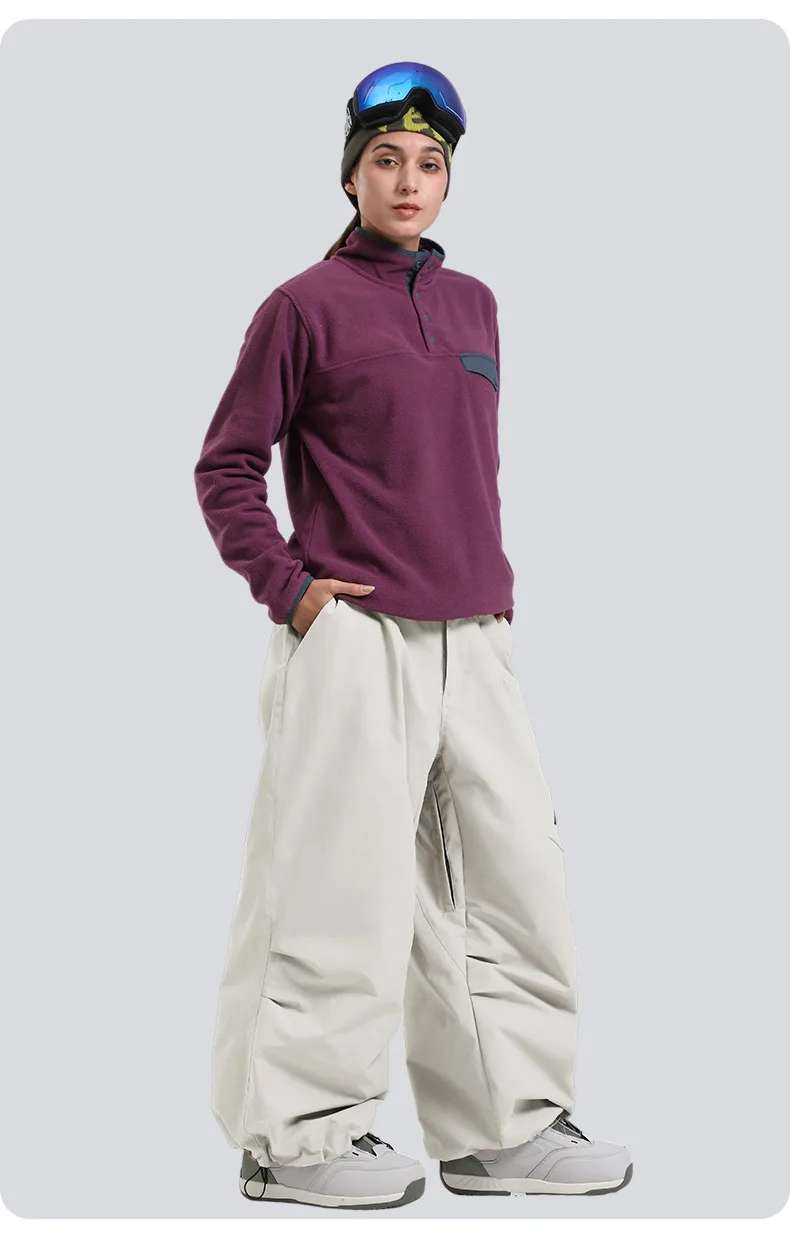 Gsou Snow Herren- und Damen-Snowboardhose, wasserdichte, winddichte Skihose, Thermo-Winter-Arbeitskleidung, lockere Passform, Outdoor-Sportbekleidung – Detail 11