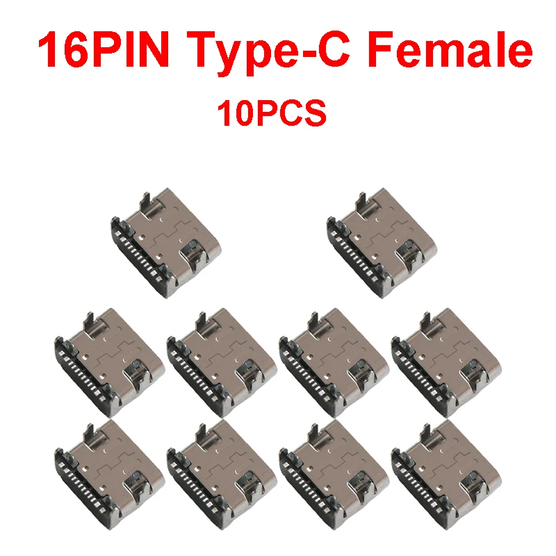 10pcs Charging Socket Port For PS5 Playstation DualShock 5 Controller 16pin Type-C USB3.1 Power Jack Interface