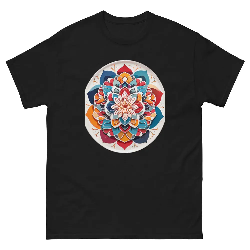 Geometric Mandala Colorful Flower T-Shirt Graphical Art Clothes Unisex T-shirts For Man Woman Short Summer Tees