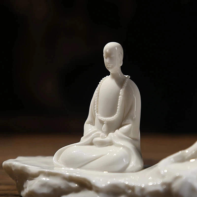 One Flower One World Blanc De Chine Art Ceramic Crafts Zen Decorations Ornaments