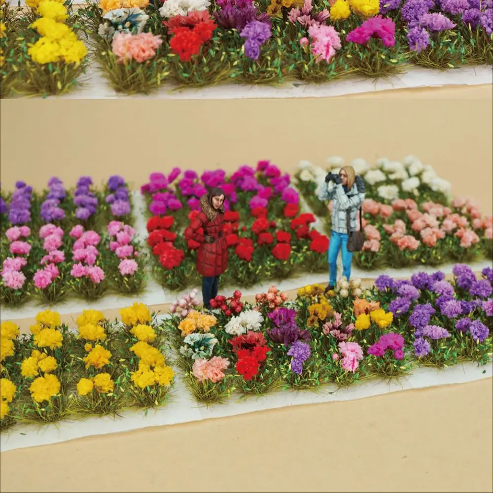 Materials Artificial Grass Cluster DIY Modeling Flower Cluster Micro Landscape Wargame Model Scenery Multi Style Flower