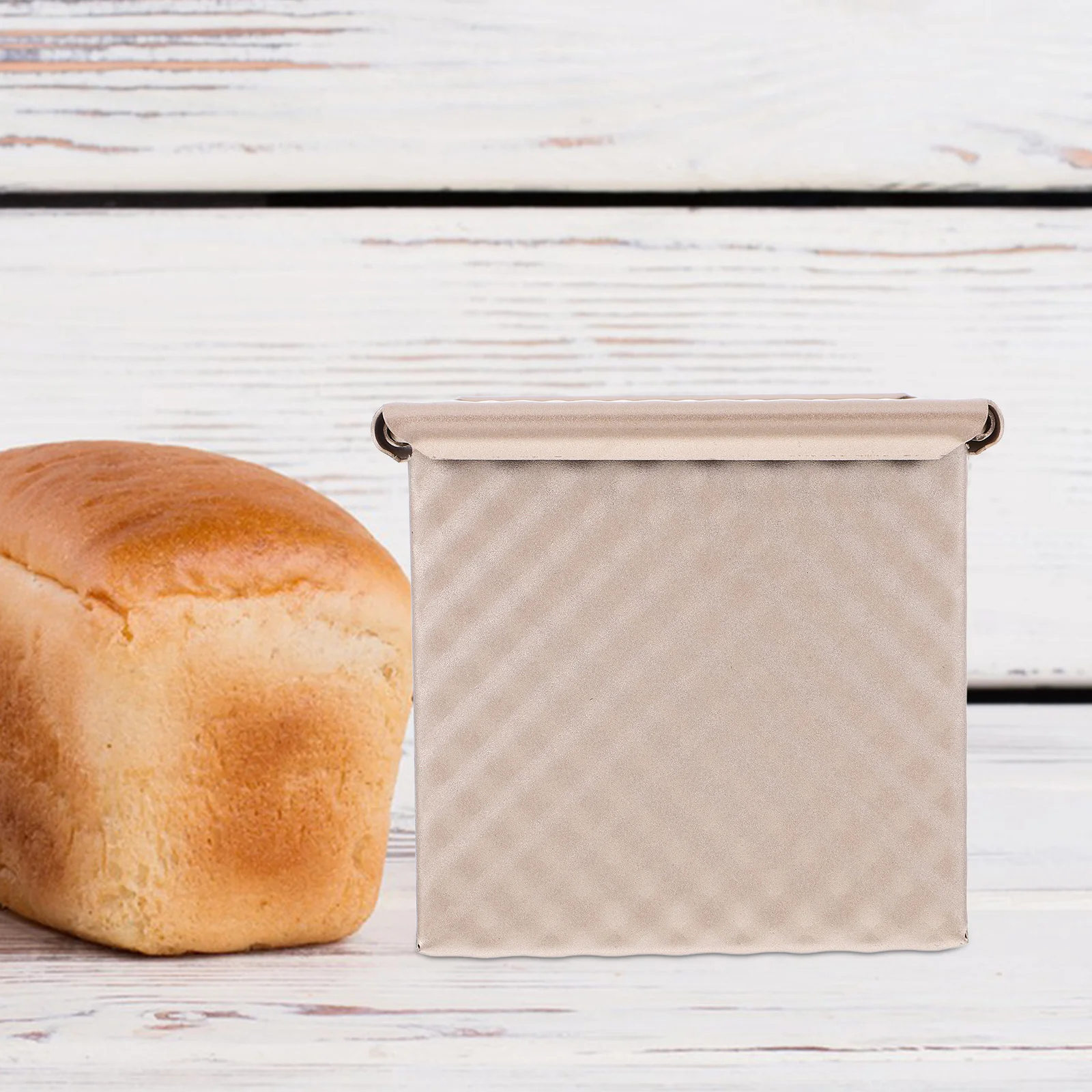

Wave Pattern Non Stick Mini Cake Pan Bread Baking Loaf Mold Toast Box With Lid For Crispy Toast Cakes Space Saving Kitchen Tool