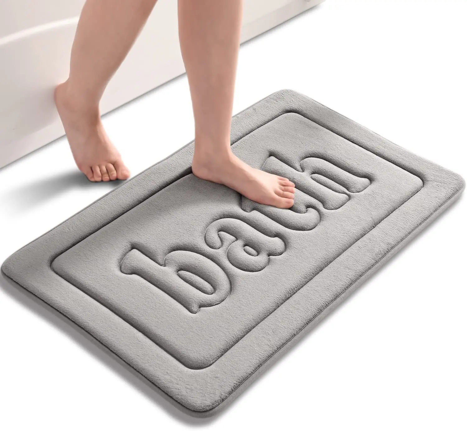 Super Absorbent Anti-Slip Mat Faux Cashmere Memory Foam Carpet 40x60cm 50x80cm for Kitchen Living Room Bathroom Fleece Floor Mat