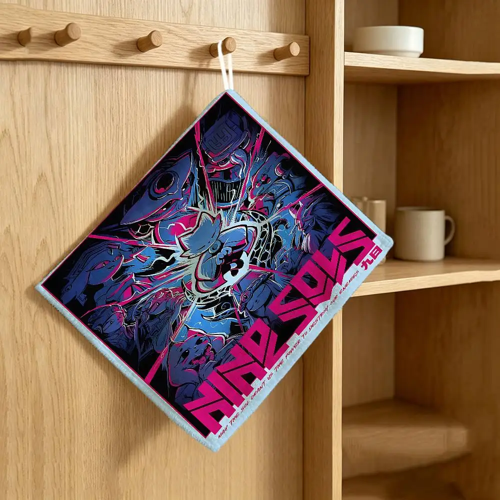 Game N-Nine Sols Cool Polyester Cotton Hanging Kitchen Towel, Skin Friendly Hand Wiping Towel for Hotel Cafe Household