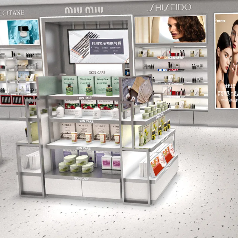 Customized. Cosmetics Paint Combination Multi-Layer Shelf Beauty Skin Care Products High-End Product Perfume Display Counter Fac