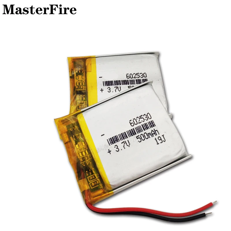 602530 500mah 3.7V Lithium Polymer Battery For Bluetooth Headset Hearing Aid E-Book Camera Rechargeable Li-polymer Batteries