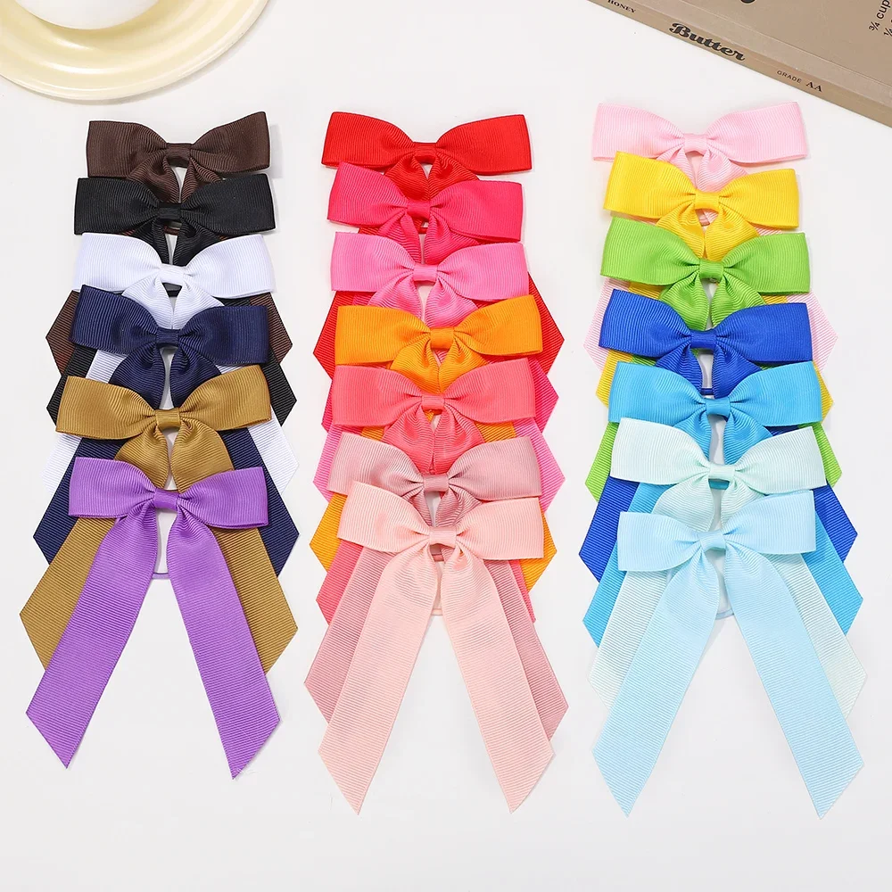 

Sweet Solid Ribbon Hair Bands Toddler Cheer Bow Head Rope Kids Fashion Solid for Girls Children Party Headwear Hair Accessories