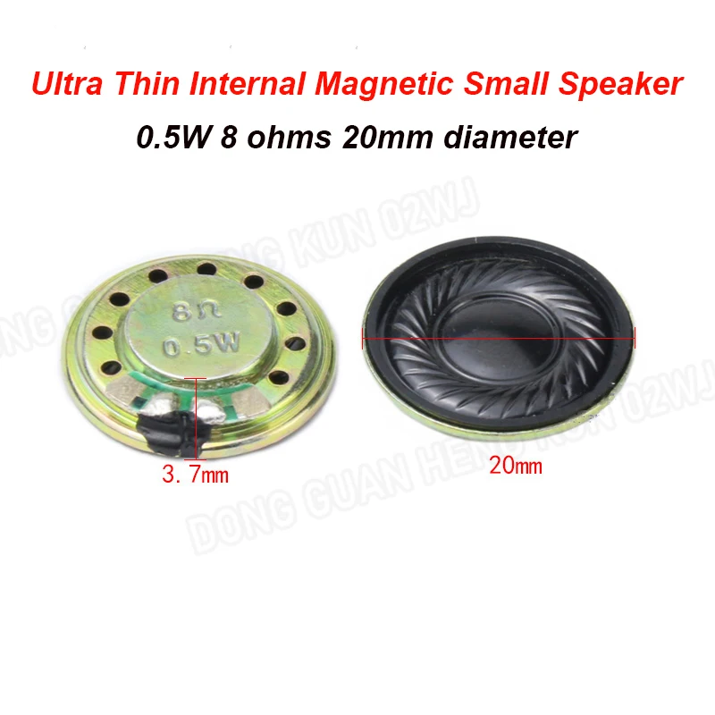 Small Speaker Ultra-thin Internal Magnetic 0.5~2W 8 Ohm Diameter 20~50mmMiniature Small Speaker For Doorbell DIY Toy Intercom