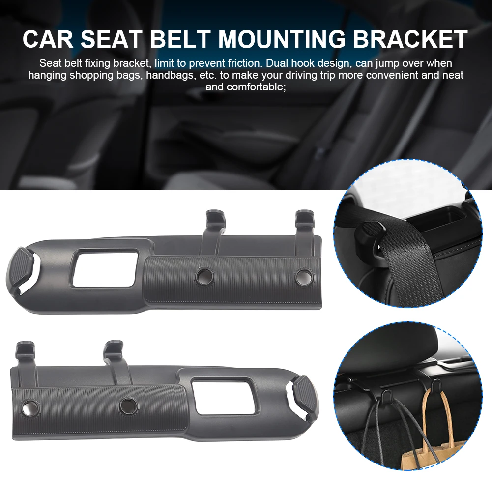 1 Pair Car Rear Seat Belt For Tesla Model Y 2021-2023 Non-destructive Install Rear Seat Trunk Hook Car Seat Belt Fixing Bracket