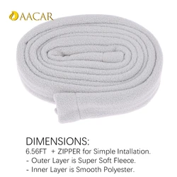 1PC 200cm Reusable Soft Comfortable Reversable CPAP Tube Cover Hose Wrap Tubing Cover Zipper Hose Hook Loop Breathable