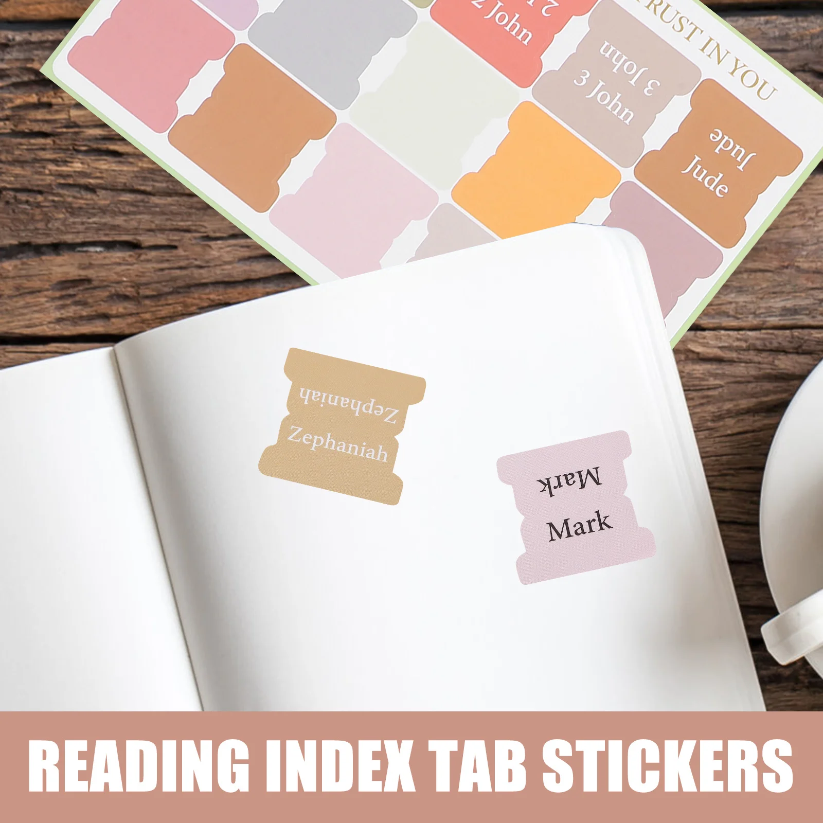 5 Sheets Bible Stickers Tabs Index Labels for Women Study Bibles Organized Scripture Access Simple Color Design Long-Lasting