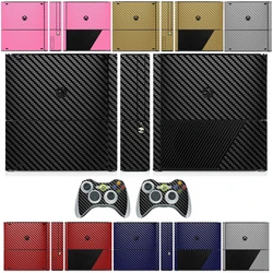 7 Colours Available Carbon Fiber Vinyl Skin Sticker Protector for Microsoft Xbox 360 E and 2 controller Skins Stickers