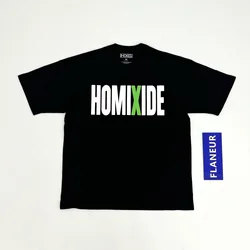 New 2024 Men HOMIXIDE GANG HXGTEE NARICISSIST T Shirts T-Shirt Hip Hop Skateboard Street Cotton T-Shirts Tee Top US size U63