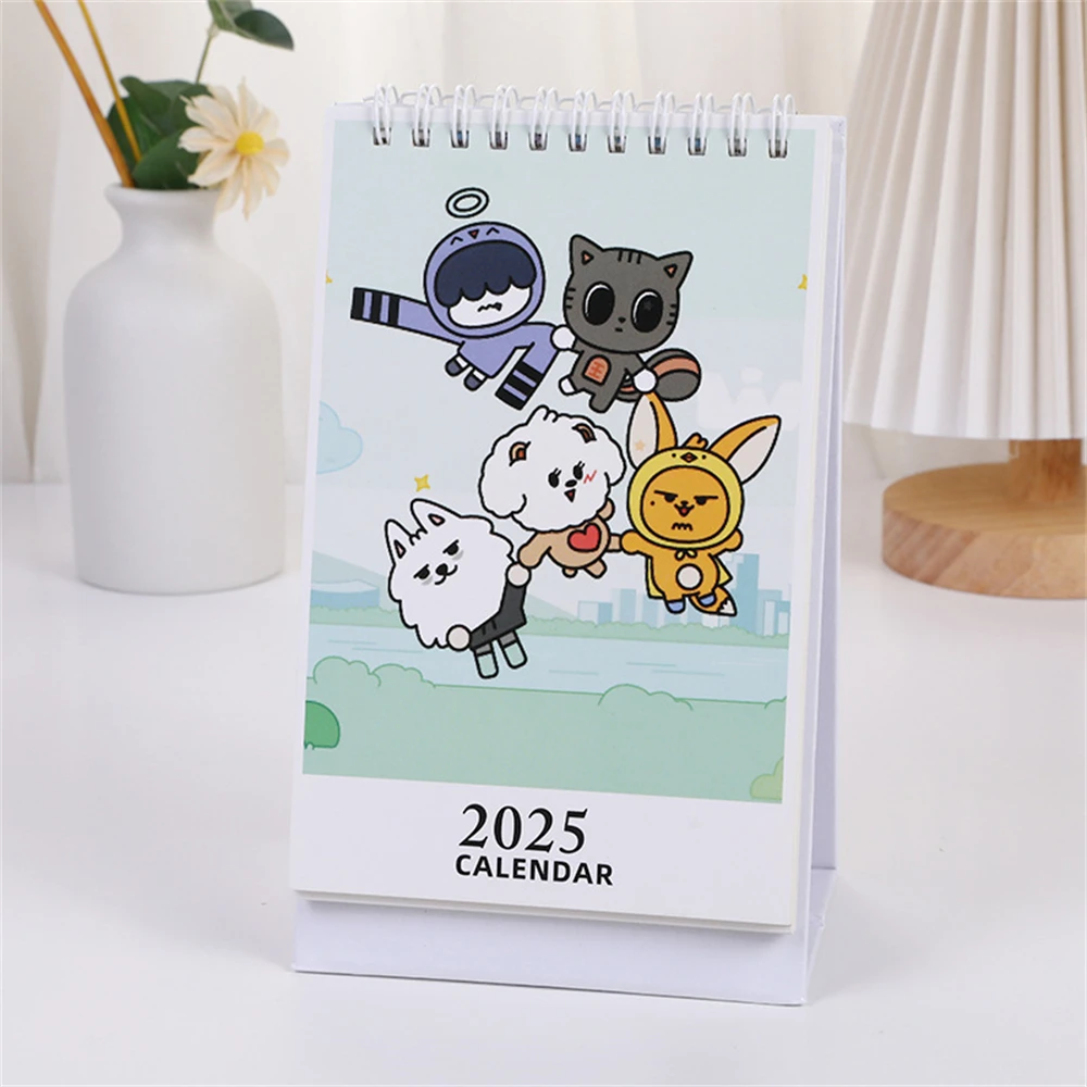 Kpop Calendar 2025 (G)I-DLE ATEEZ BABYMONSTER Standing Flip Desktop for Planning Organizing Daily Monthly Schedule Stationery