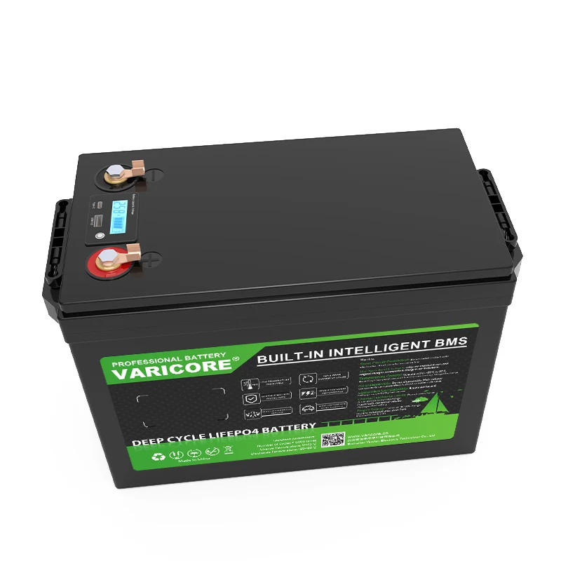 Varicore 24v/25.6v 100ah lifepo4 bateria de lítio usb3.0 tipo-c saída inversor baterias mais leves do carro 29.2v carregador livre de impostos