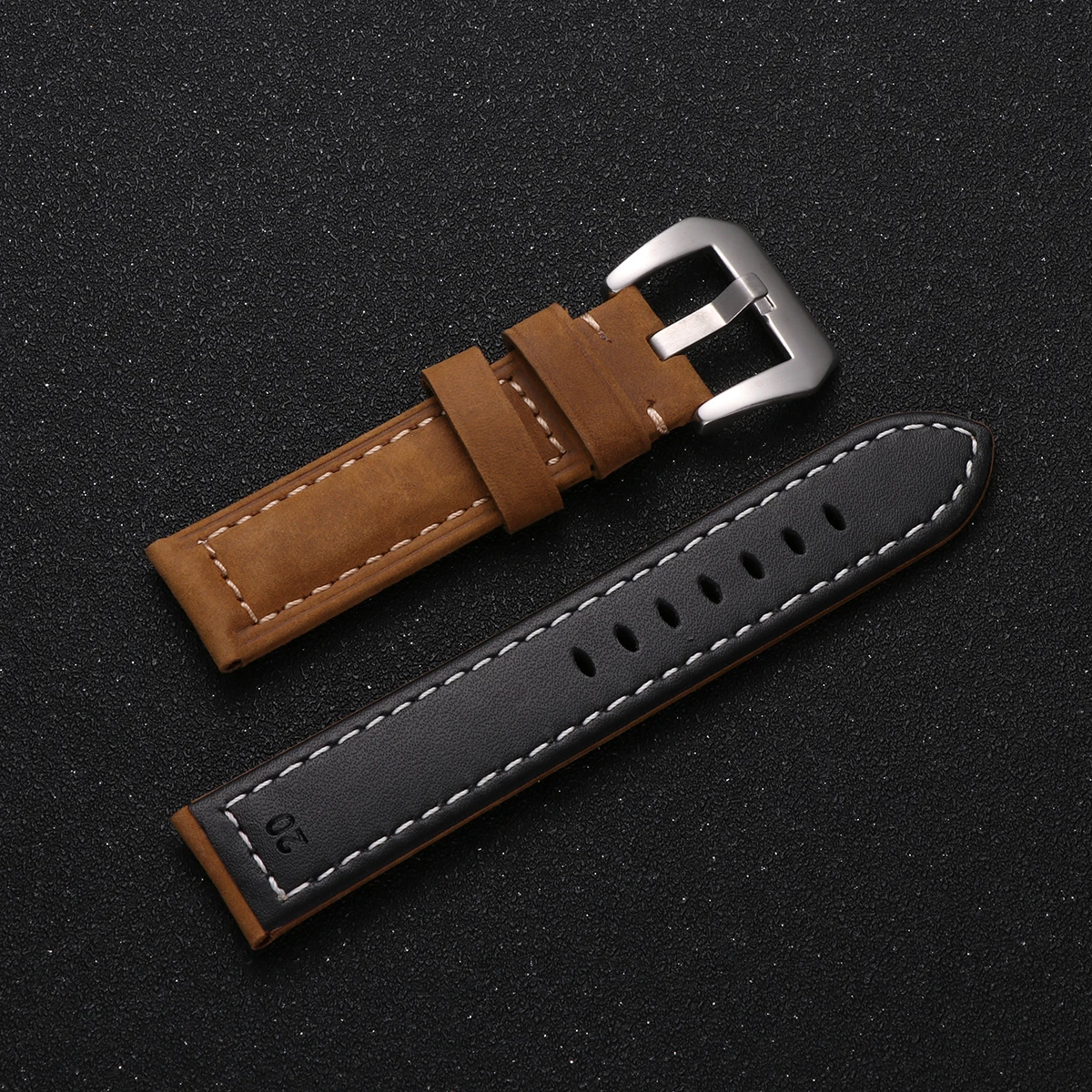 

1pc 20Mm Watch Strap Retro Universal Large Dial Replacement Wristband Vintage Watchband For Sports Outdoor Easy
