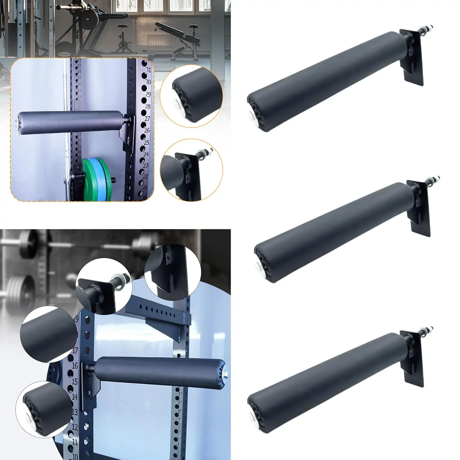 Single Leg Squat Roller Squat Rack Attachment Thick Comfort Foam Repair Parts Home Gym Accessories for Core Workout Split Squat