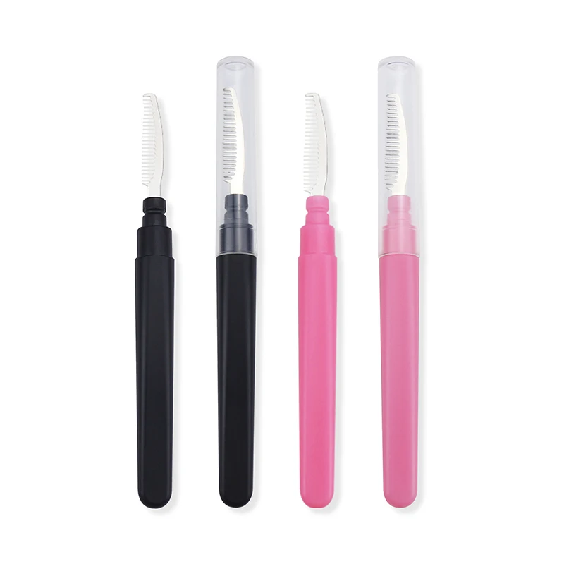 Ultra-Fine Stainless Steel Needle Eyebrow Eyelashes Eye Brow Extension Brush Metal Comb Cosmetic Makeup Tools