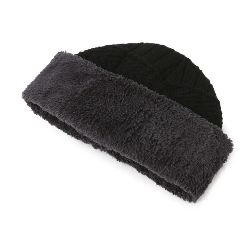 Conjunto de Inverno Masculino: Cachecol Quente, Luvas e Gorro (4 Peças), Cachecol Protetor para Exterior, Gorro de Malha Sky