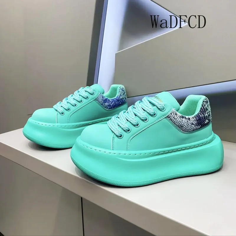 Chunky Sneaker Men Original Designer Easy Matching Board Shoes Fashion Casual Leather Height Increased Flat Platform Sport Shoes