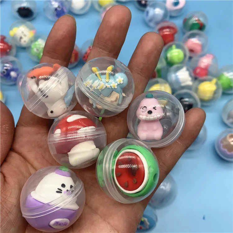 10pcs 32mm Children Mini Little Animal Toys Funny Pet Mixed Surprise Egg Capsule Egg Ball Toys Gift For Vending Machine