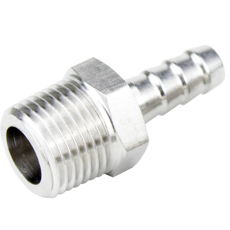 High Pressure M10 12 14 16 18 20 Metric Male x 6 8 10 12 14 16 Hose Barb Pipe Fitting Connector Couler 304 Stainless Steel