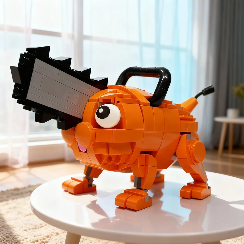 

392pcs MOC Pochita Chainsaw Man Model Building Blocks DIY Gift Creative Collectible Display Decor Premium Adult Kids Desk Home