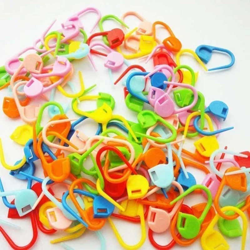 Mixed Color Plastic Resin Small Clip Crochet Lock Knitting Tools Sewing Tool Plastic Cross Stitch Marker DIY Sewing Accessories