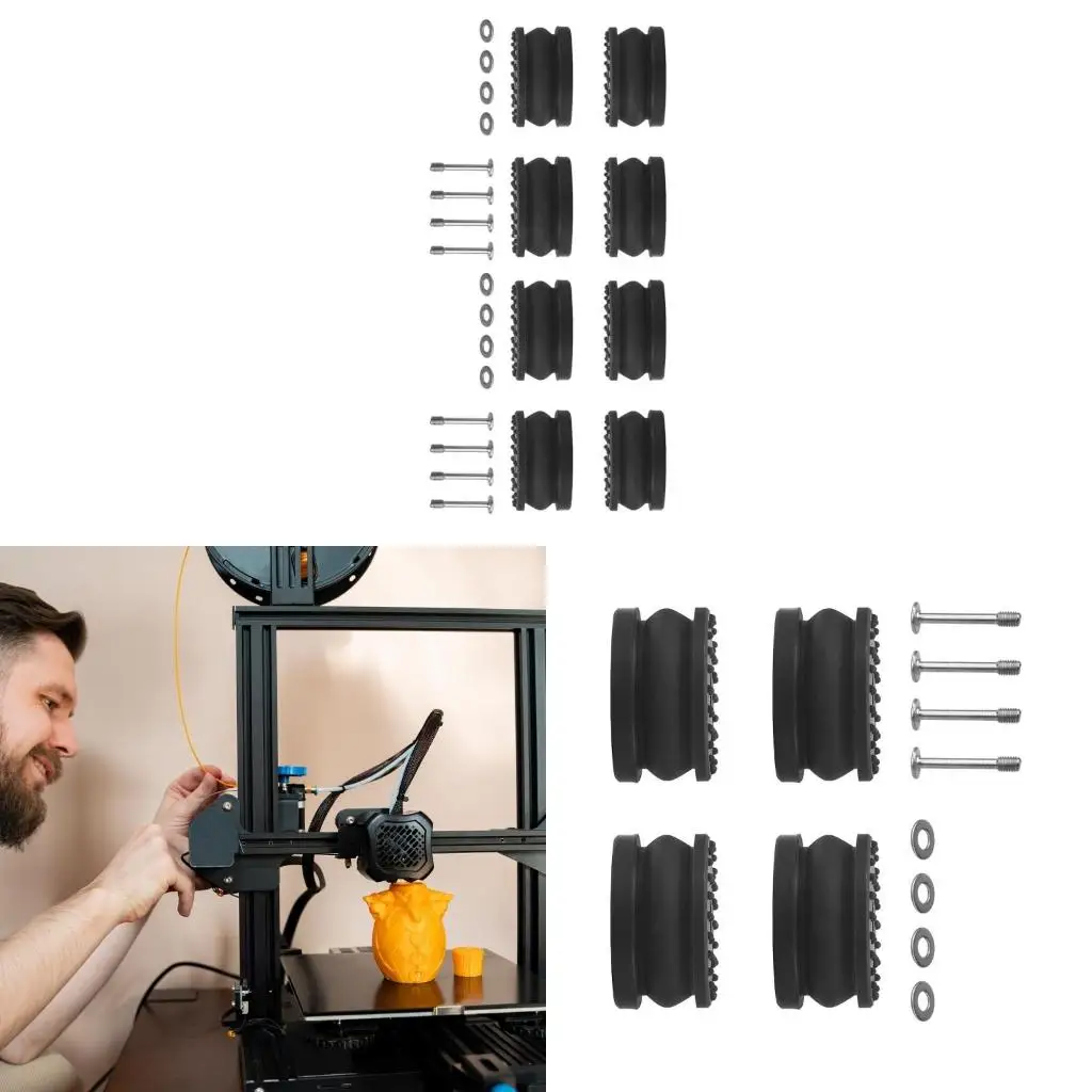 

Silicone Vibration Isolator Pads For 3D Printers Shock Absorption Anti Slip Base Enhances Stability