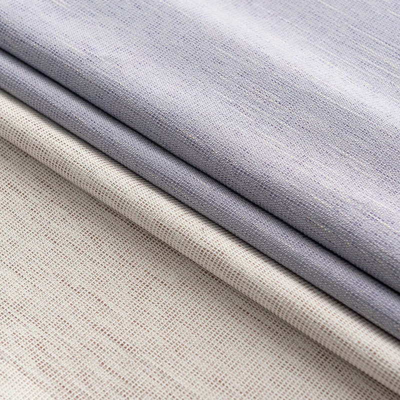 

Bay window macchiato curtain color gold cotton and linen Japanese new style thickened full blackout solid color curtain cloth