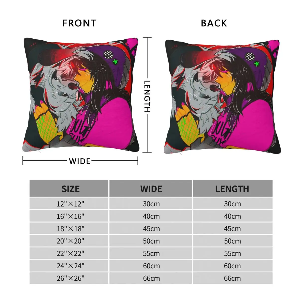 Kiss Kiss Square Pillowcase Pillow Cover Polyester Cushion Decor Comfort Throw Pillow for Home Sofa