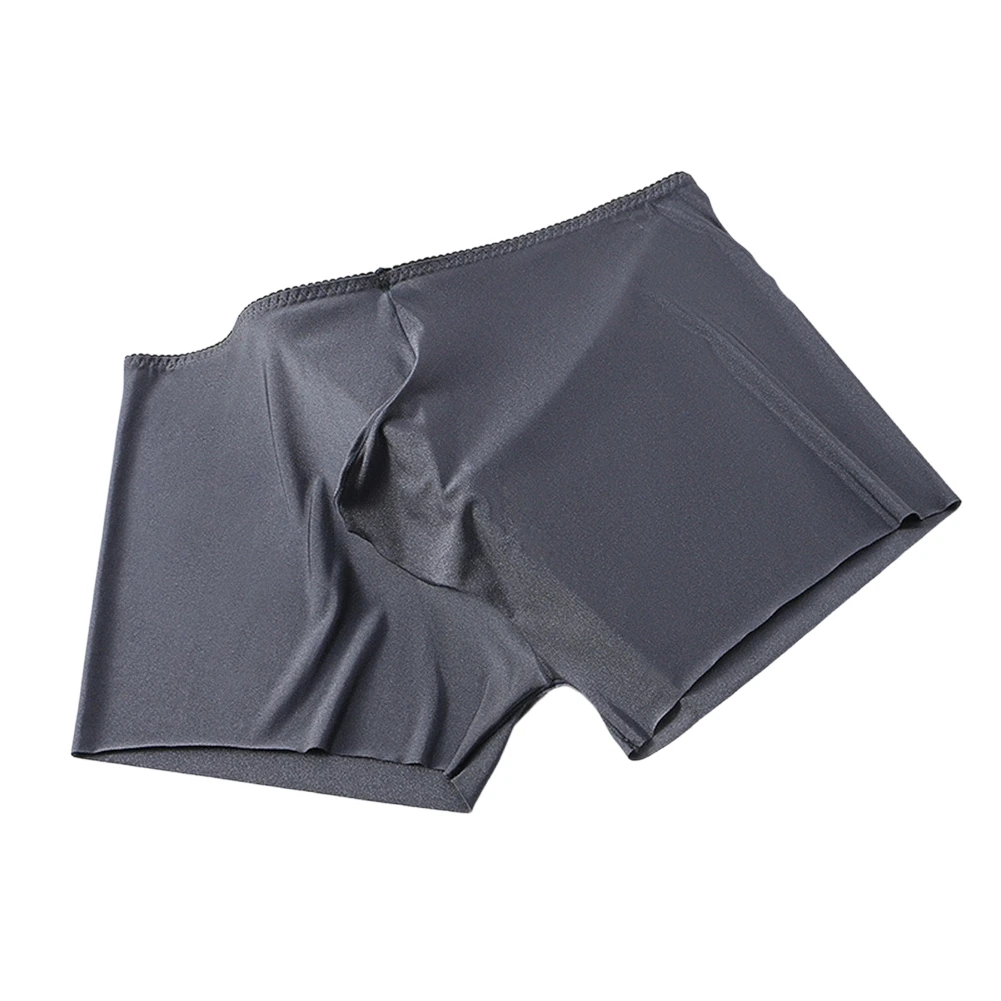 Men Seamless Trunks Elasticity Ice Silk Underwear Solid Lingerie Ultra Hot Bulge Pouch Boxer Shorts Femboy Extreme Men's Panties