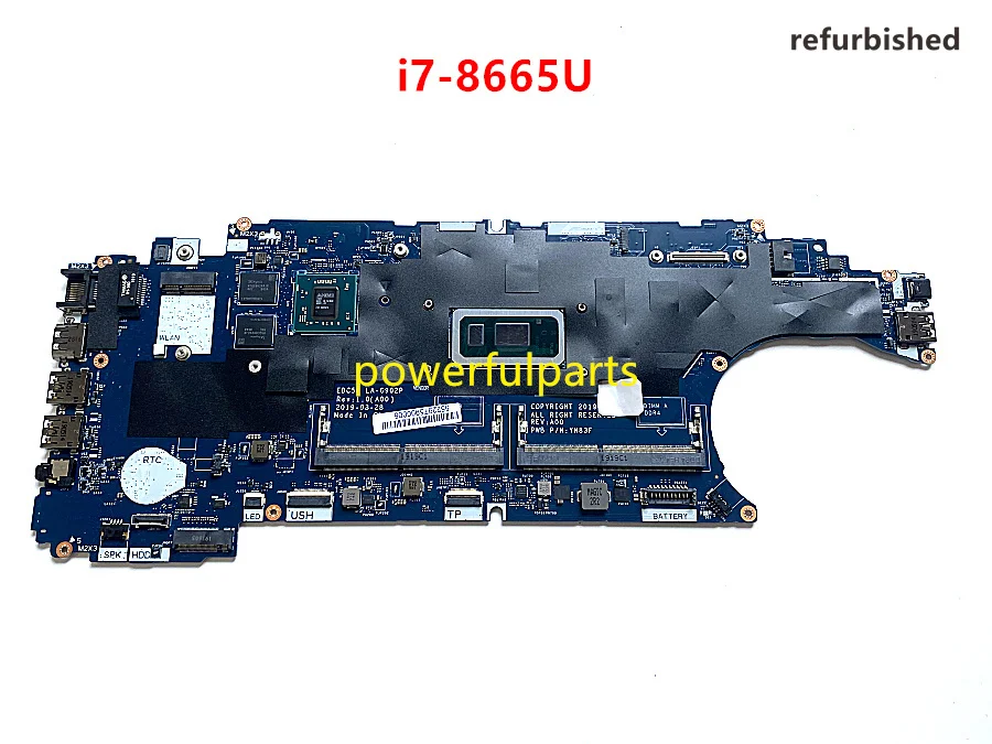 

EDC50 LA-G902P Motherboard For Dell Precision 3540 Motherboard i7-8665u AMD Graphic 09CXRN CN-09CXRN Working Good